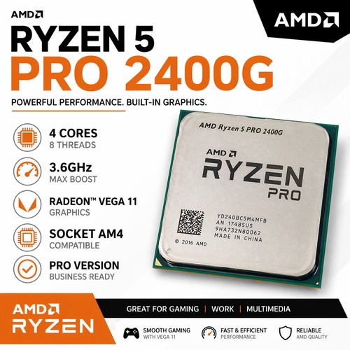 Amd ryzen pro 2400g - 5,